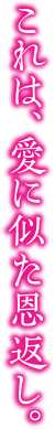 これは、愛に似た恩返し。